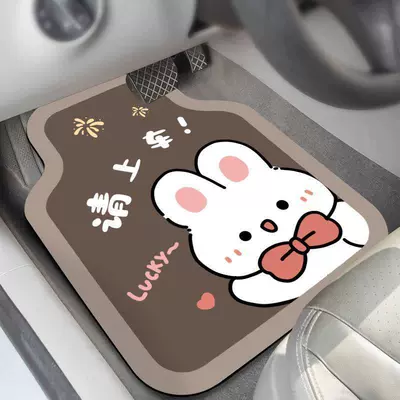 Universal car floor mats are detachable, new model, non-slip, diatom mud, dirt-resistant, easy to clean for girls, single-piece car carpet