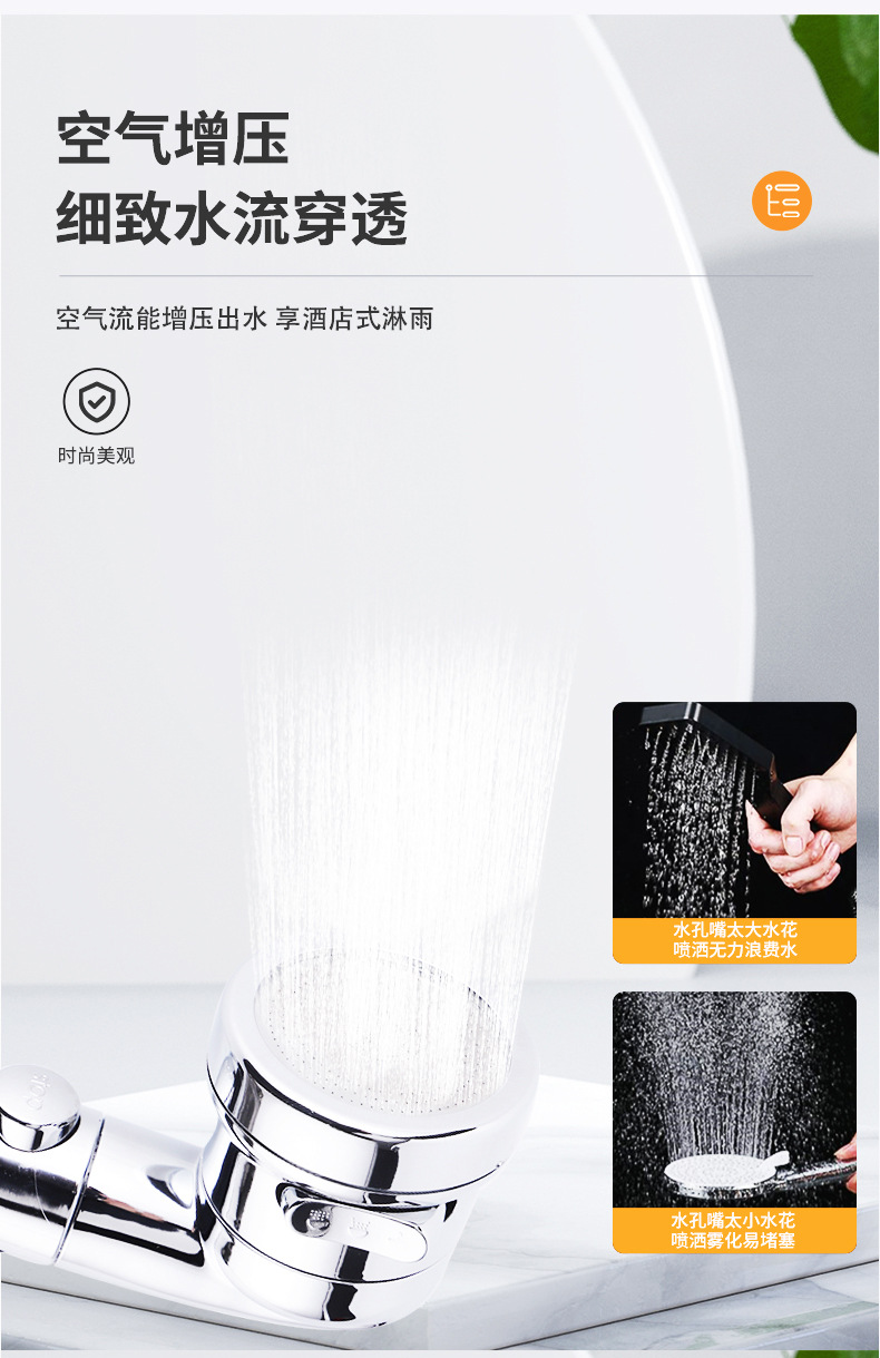 Three-speed shower head for washing face, washbasin, sink and hair, cross-border shower extender, bathroom hand washing, shower pressurized nozzle Specification drawing