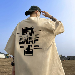 大きいサイズの純綿の半袖のtシャツの男性の夏のゆったりしているinsの潮のブランドのデブの大きいサイズは太って、男性の思いやりの潮流を増大します。