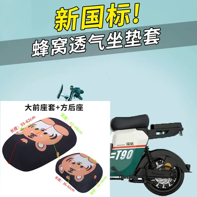 Electric Bicycle Front Seat Rear Seat: Electric car cushion - little-tiger-big-front-seat-cover-square-back-seat
