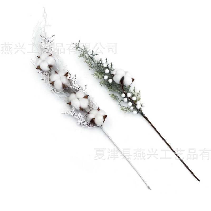 国境を越えて綿花の乾いた花の木綿の枝を供給するクリスマス家庭装飾綿花の枝アマゾンクリスマス綿花の小枝|undefined