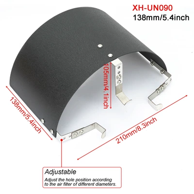 Other starting systems mushroom head air filter heat - small-heat-shield-black