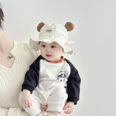 女性の漁師の帽子の男の子の盆の帽子の超萌えの赤ちゃんの帽子の春秋はかわいい月齢の日よけの小さい薄い金の夏を調節することができます。