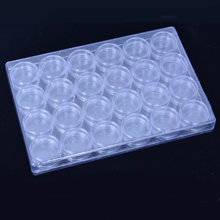 Embotellada transparente caja de cuentas de acrílico de almacenamiento de plástico frasco [Caja de almacenamiento] Herramienta de bricolaje hecho a mano Nico joyería