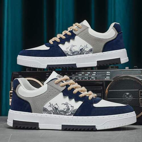 Unisex Design Sneakers Men's New Trendy Casual Flat Shoes Breathable Men's Versatile Fashion Sports Shoes