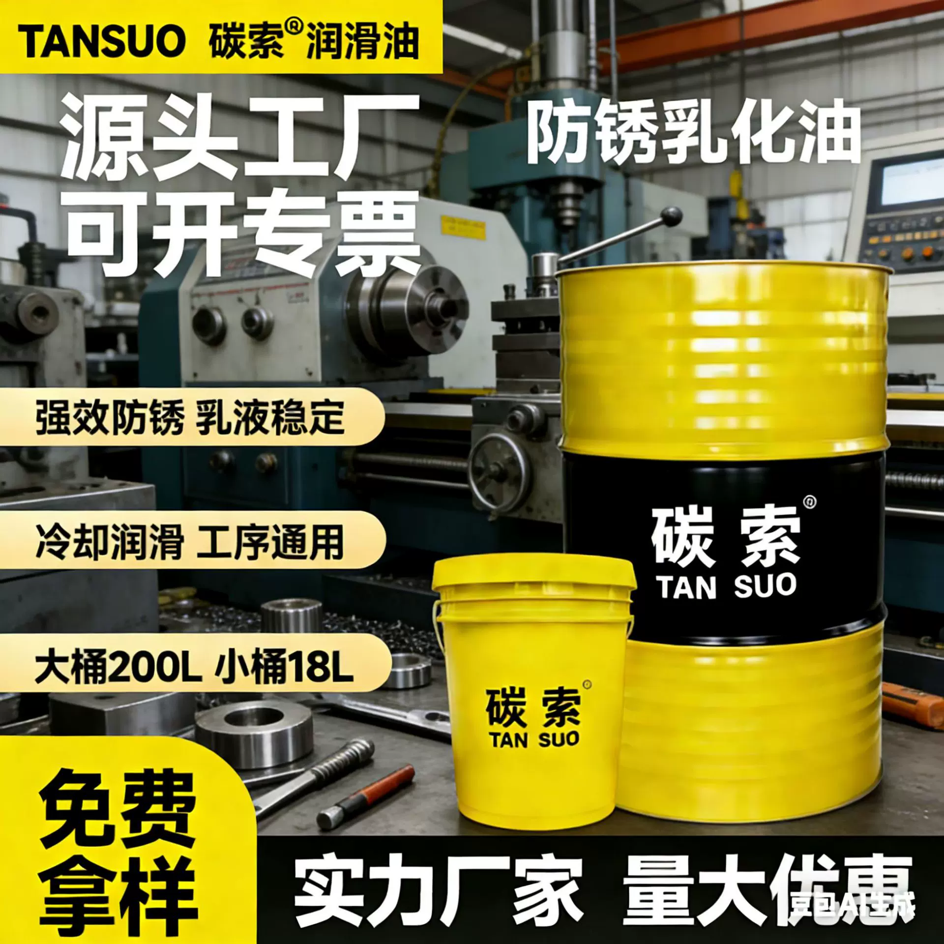 防锈乳化油皂化油数控车床切削液金属加工冷却液磨削液乳化油厂家