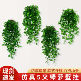 仿真绿萝绿叶 仿真植物壁挂藤条植物墙配材爬山虎壁挂