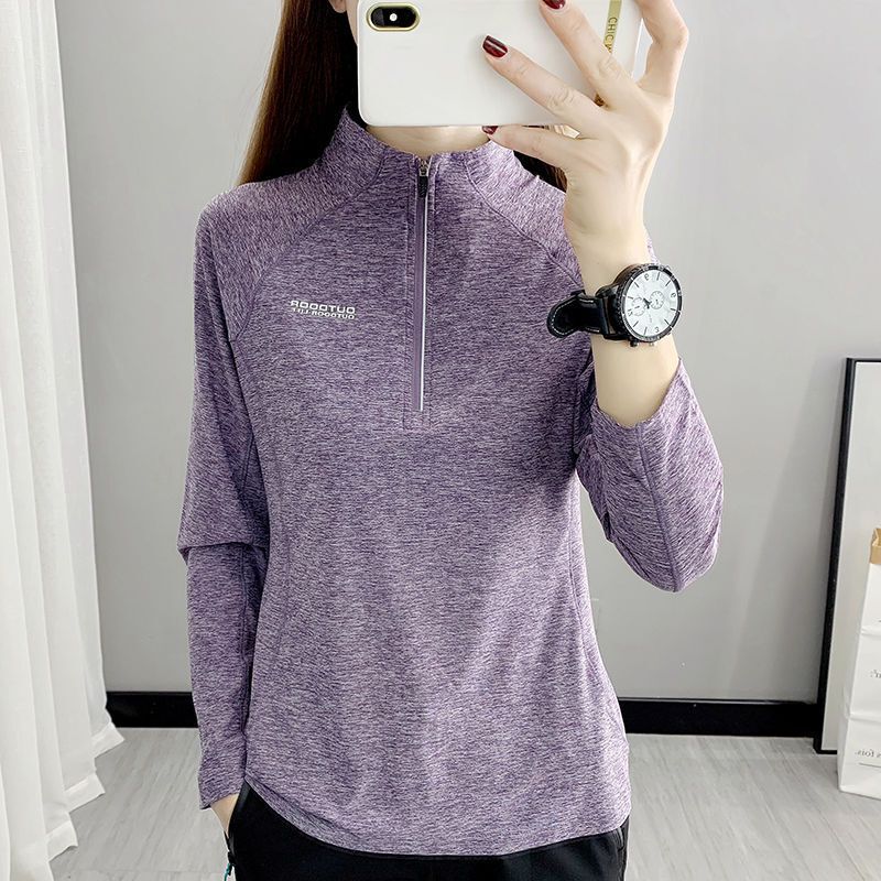 Summer Lightweight Quick-drying Clothes Women's Breathable Sweat-wicking Moisture-absorbing Collar Loose Sports Couple's Outdoor Hiking Top Summer Lightweight Quick-drying Clothes Women's Breathable Sweat-wicking Moisture-absorbing Collar Loose Sports Couple's Outdoor Hiking Top