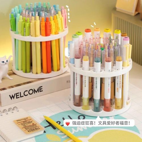 Multi-functional Instagram art student pen holder, multi-hole storage brush stand, student painting tools, desktop brush storage