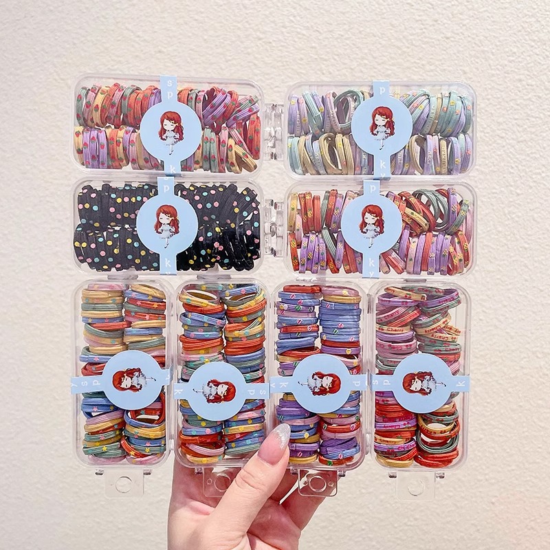 Banda de goma de los niños hembra no lastia el pelo alta elástico color falda banda goma Niñas corbata pelo banda bebé cuerda