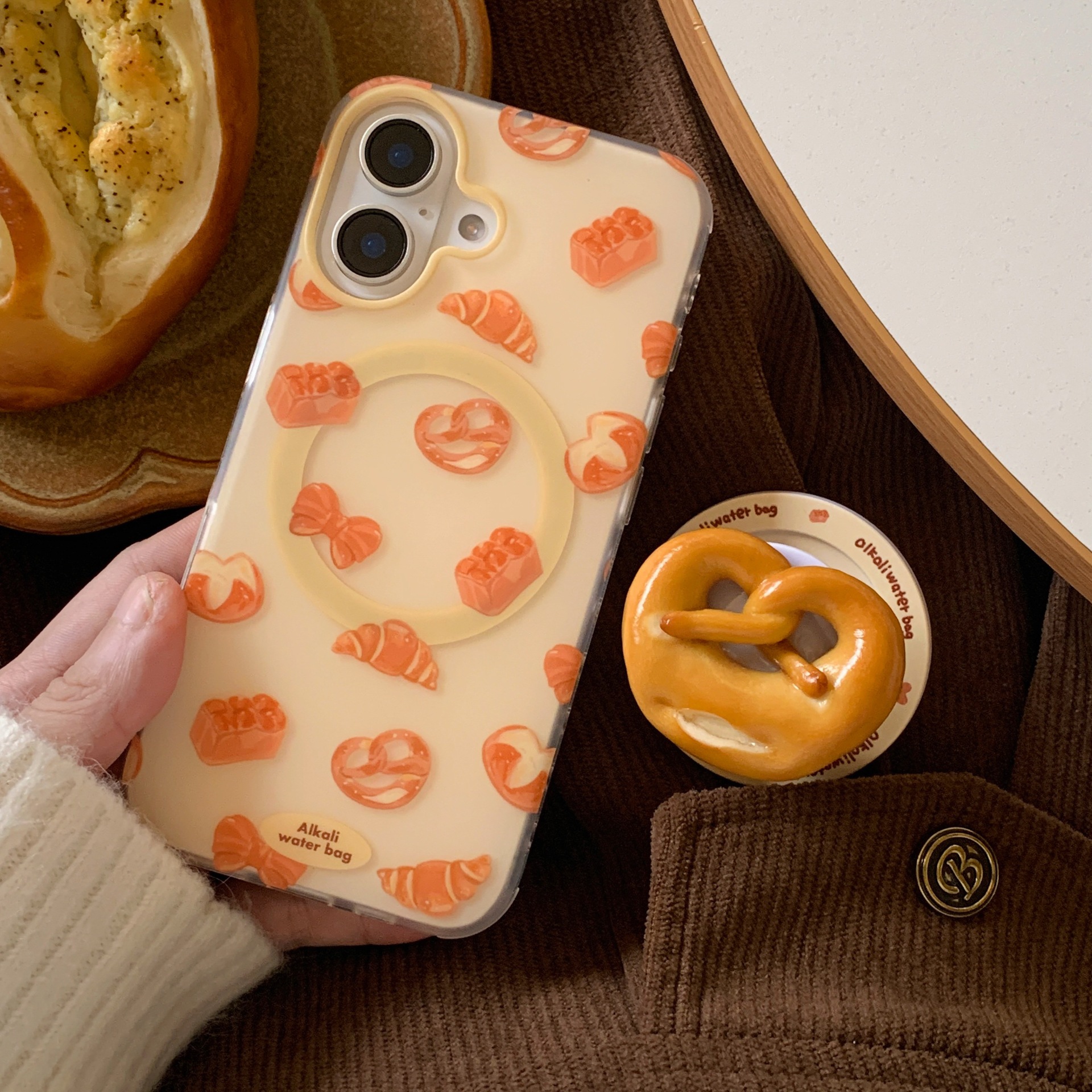 Colección de pan creativo personalizado para Apple iPhone15/16 funda para teléfono móvil 15Pro pareja 16ProMax nuevo