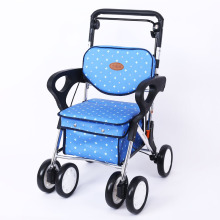 铝合金老人老年人推车手推车助步购物车能可折叠可座助行车