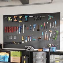 工具架洞洞板墙面收纳架不锈钢货架置物架五金工具挂墙板壁挂式