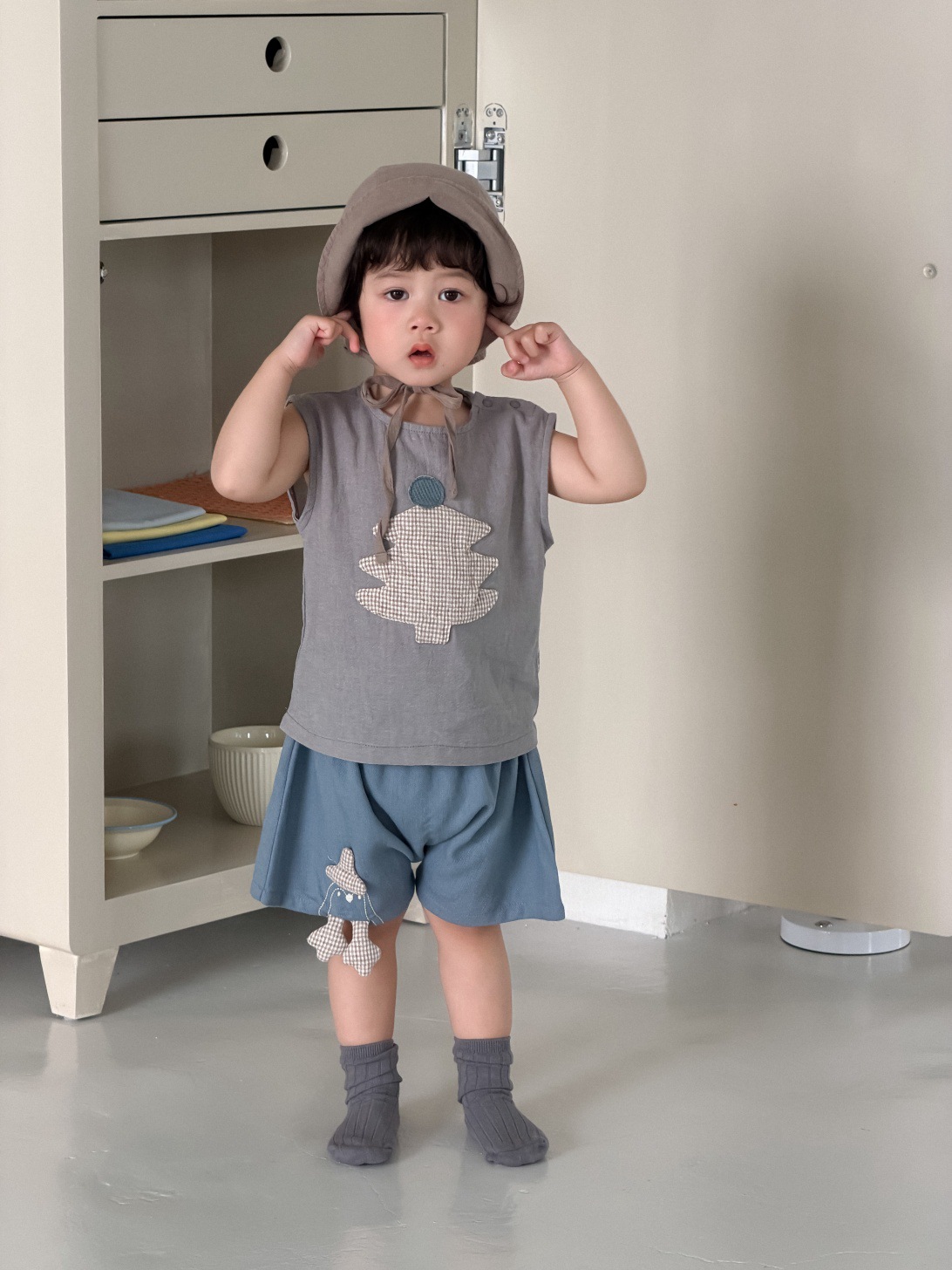 Children's Clothing Summer Thin 2026 New Korean Style Kidsren's Clothing Baby Summer Clothing Boys T-Shirt Denim Shorts Set