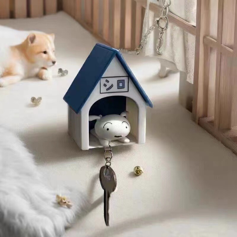 Small White Key Chain Crayon Small New Decorative Ornaments Hanger Homemade Cure Creative House Key Chain Doll Doll