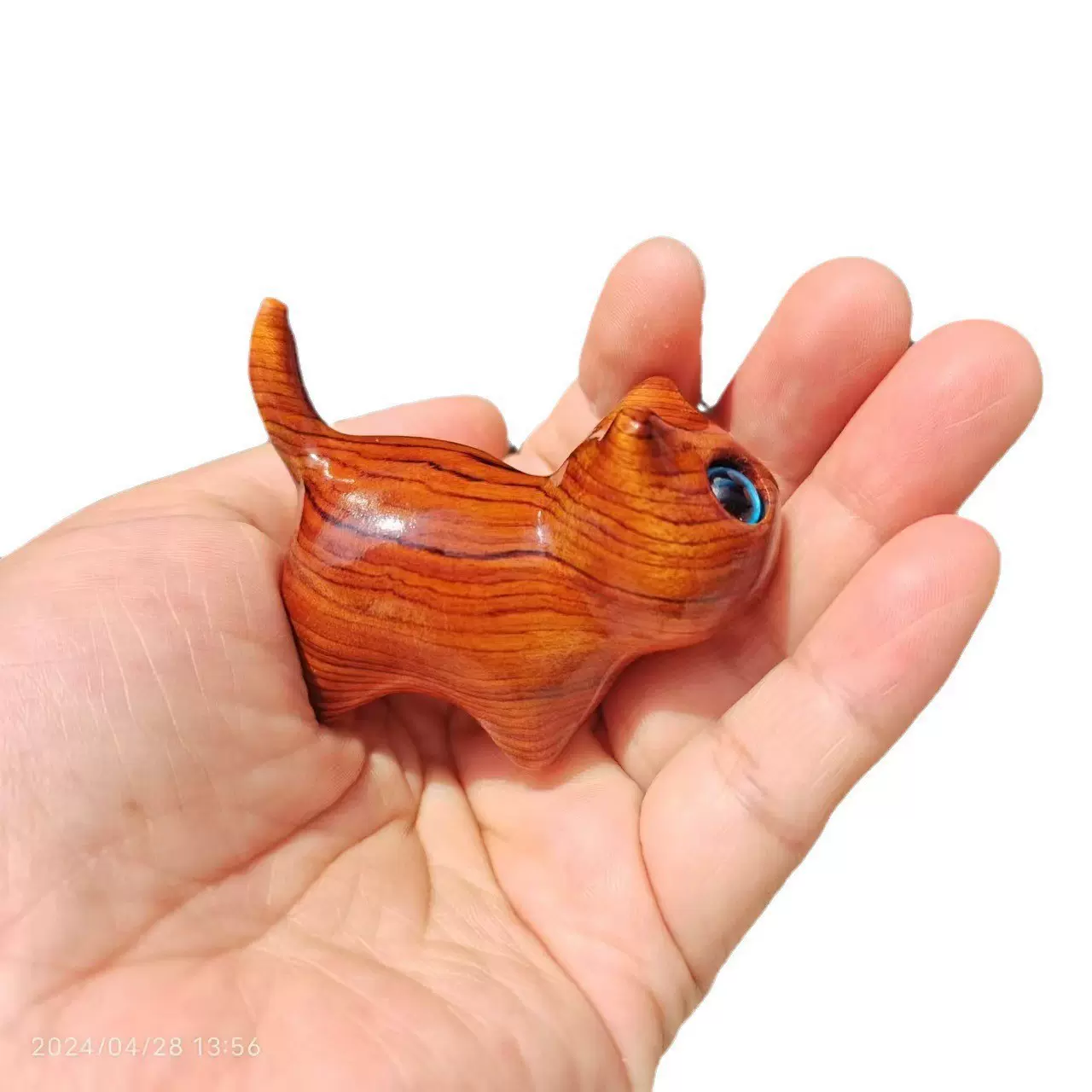 老挝花梨木雕优雅猫办公笔架小摆件自在猫咪个性工艺品木质摆件