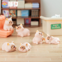 微景观可爱调皮法斗创意小狗公仔 盲盒装饰品配件 车载桌面小摆件
