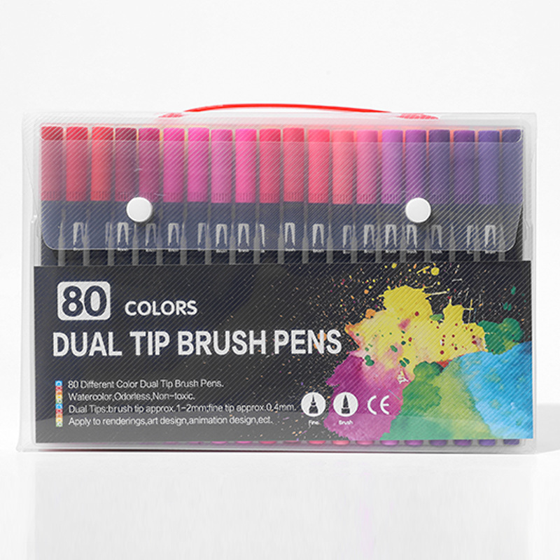 Amazon de doble cabeza suave acuarela pluma gancho línea de color Marcos suministros de arte regalo de los niños pintura traje transfronterizo