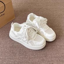 2025夏季新款厚底帆布鞋女款薄款透气百搭小白鞋休闲板鞋ins风潮