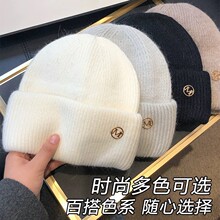 跨境大头围毛线帽女秋冬加绒防风护耳冷帽韩版潮流百搭宽松针织帽
