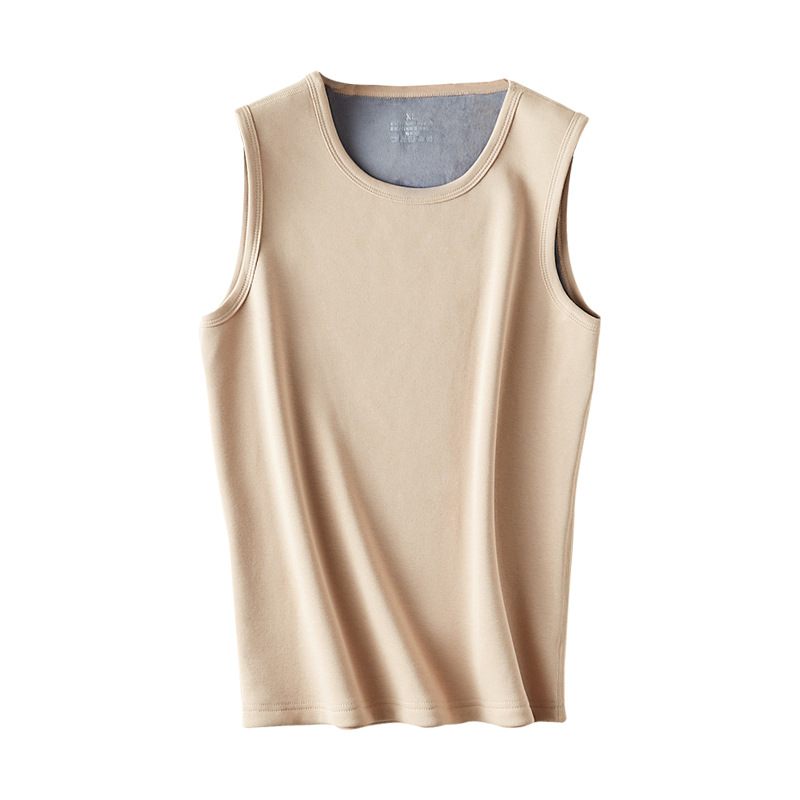 抗菌綿430グラムとベルベットの保温ベストを厚くした男性の中にシャツを着て発熱した袖なしの馬甲秋冬