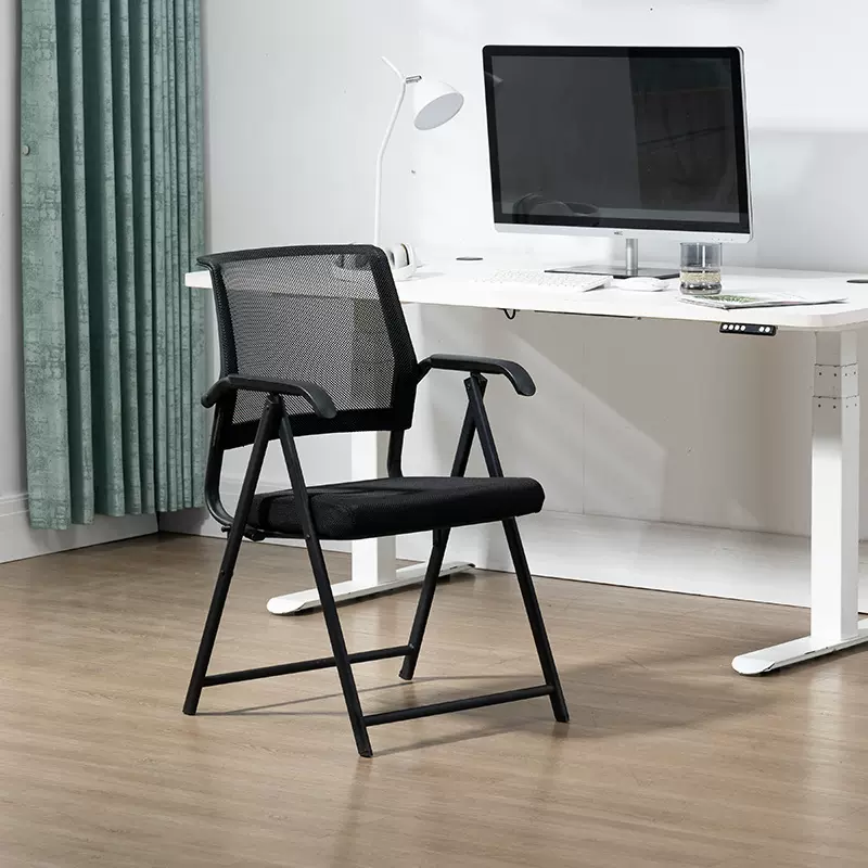电脑椅免安装办公椅家用可折叠小网椅会议职员培训椅学习折叠式