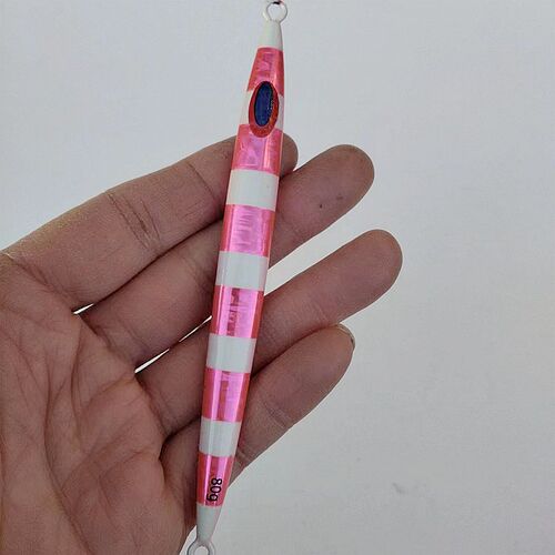 Fast sinking quick-pulling iron plate sea fishing glow-in-the-dark sausage lure 80g~500g lead fish mackerel and sea bream red metal lure