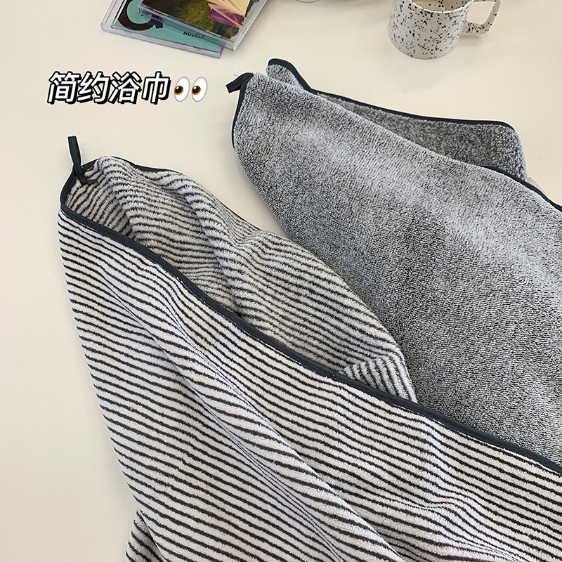 A5L浴巾毛巾ins純棉可愛情侶男女秋款加厚珊瑚絨超吸水不掉毛浴巾