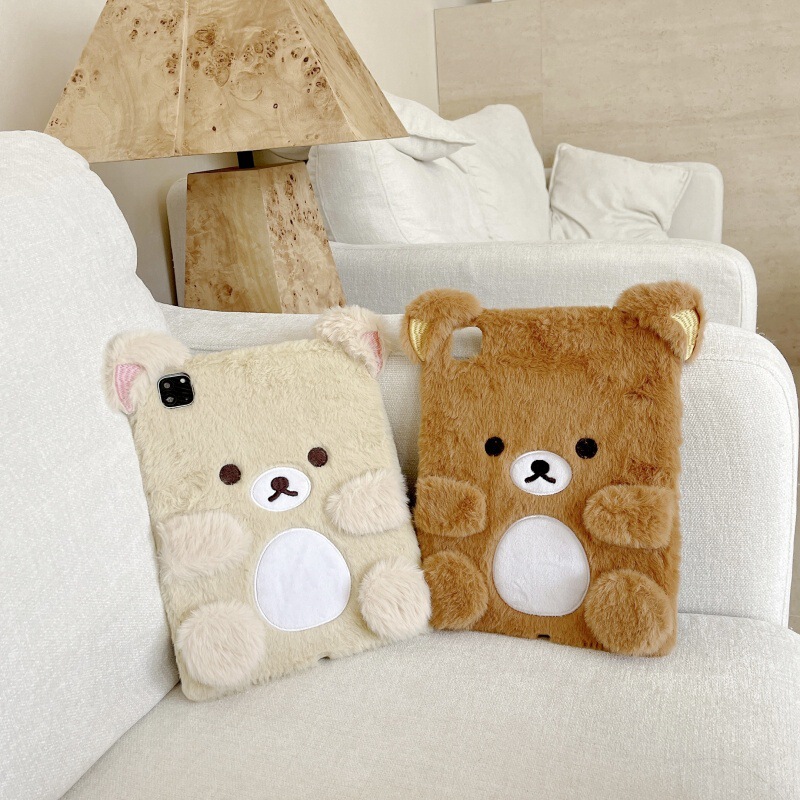 Plush Lightweight Bear for Apple iPad Air6 Protective Case Pro11 Cute 10.2 Inch Tenth Generation New