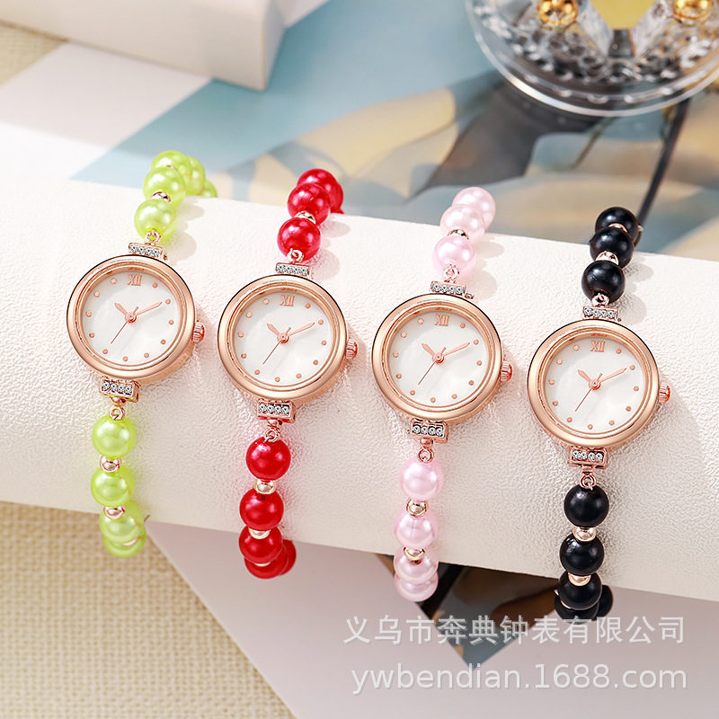 Bendian New Accessible Luxury Bracelet Watch Ladies Pearl Natural Stone Strap Luck Pearlwatch