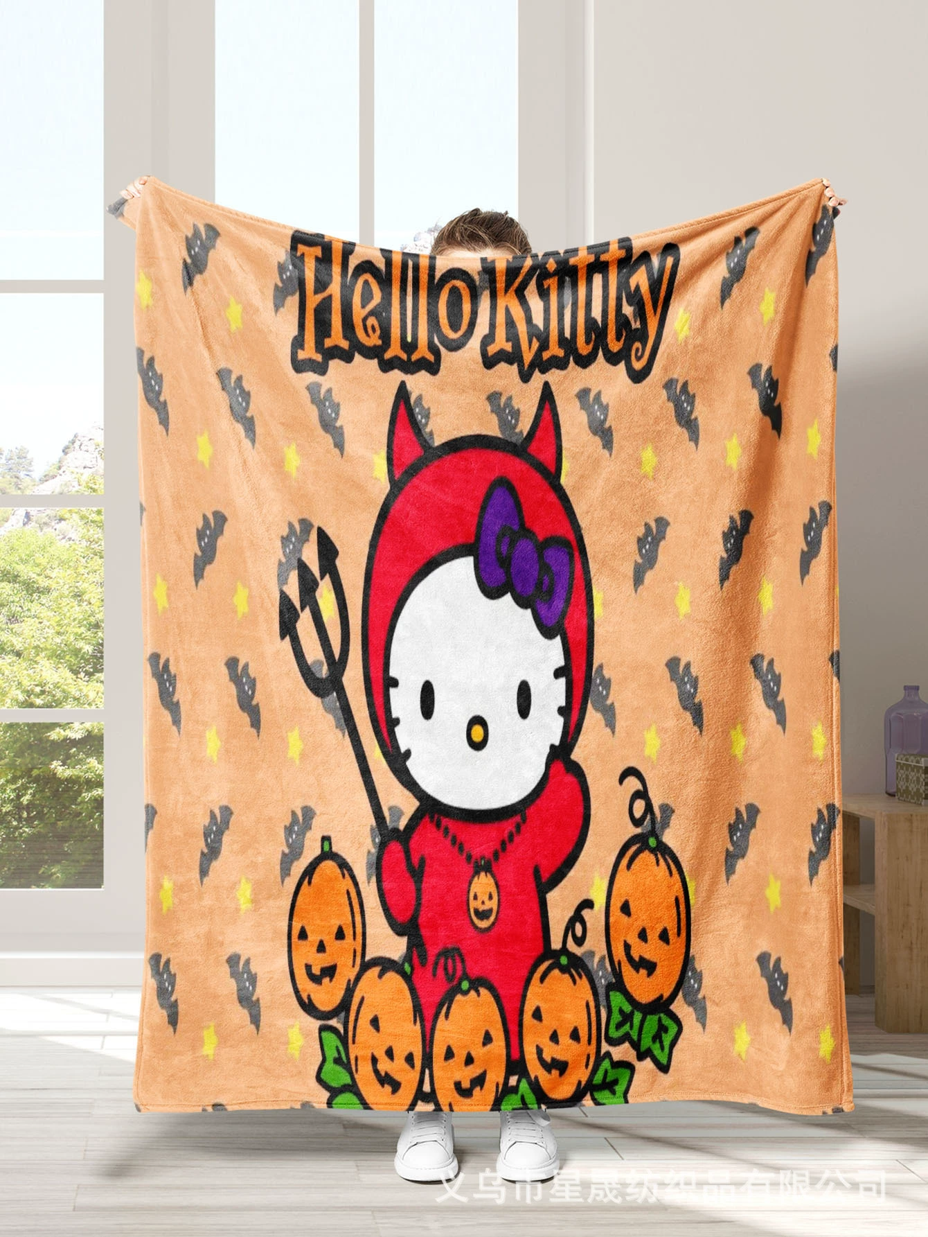 (Граница торговли), санрио, hello kitty, фланелевая стеганая простыня, хэллоуин
