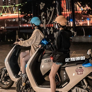 Orijinal Tayvan Pinqvin motosiklet dəbilqəsi, yay günəşdən qoruyan elektrikli nəqliyyat vasitəsi dəbilqəsi