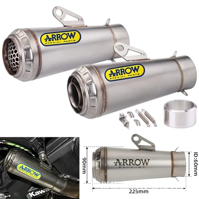 Motorcycle modified Wrigley exhaust pipe tail section stainless steel exhaust throat Z650/MT07/R3/R6/BJ300