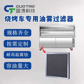 烧烤车油烟过滤网油雾过滤器板式除油烟过滤网油不锈钢烟罩过滤网