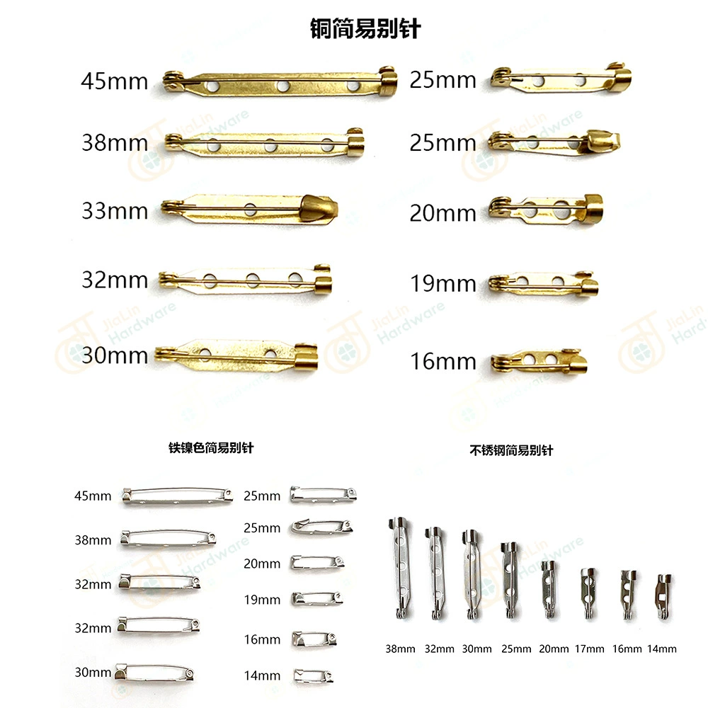 Железные отверстия Простые булавки Аксессуары для одежды из нержавеющей стали