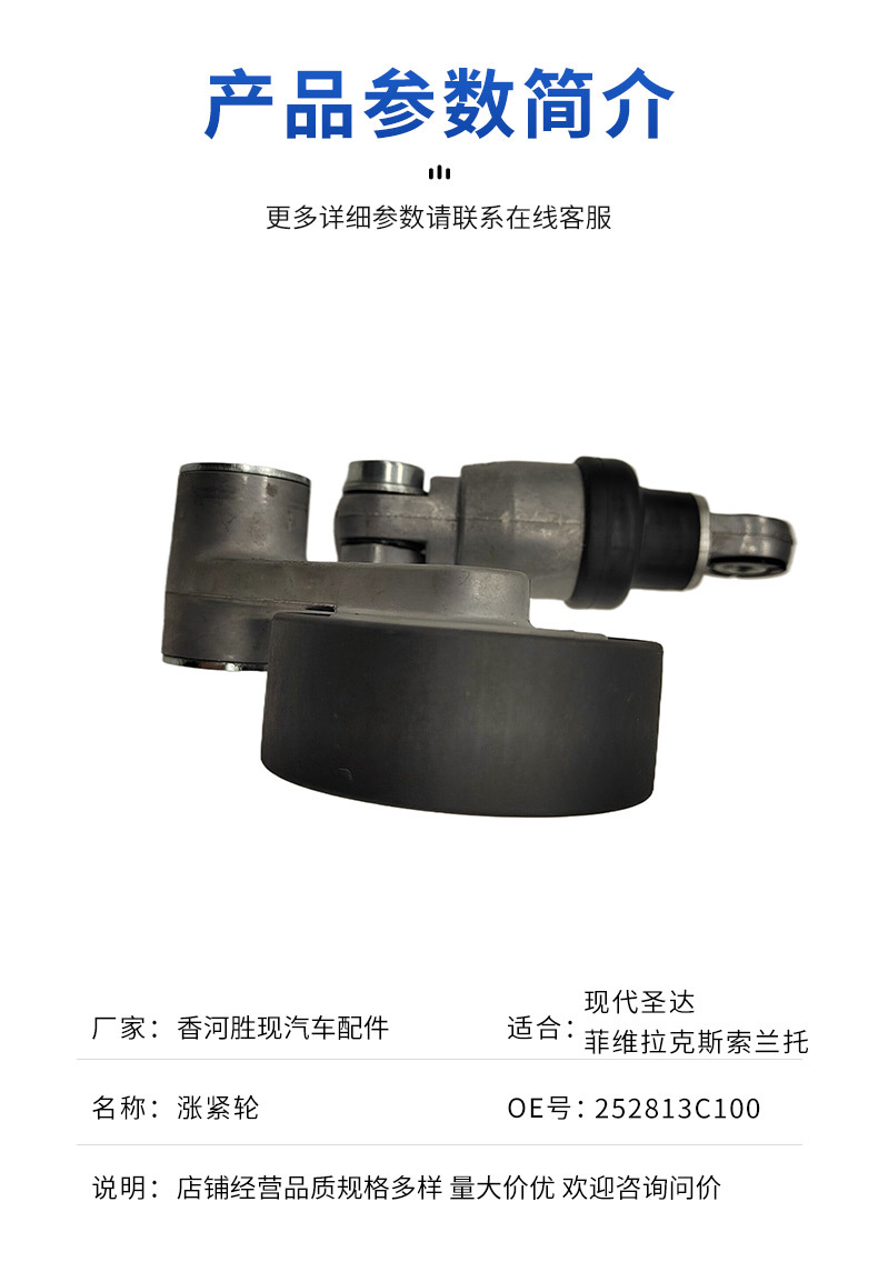 252813C100 252813C600 Is Suitable for Santa Fe Veracruz Sorento Timing Belt Tensioner
