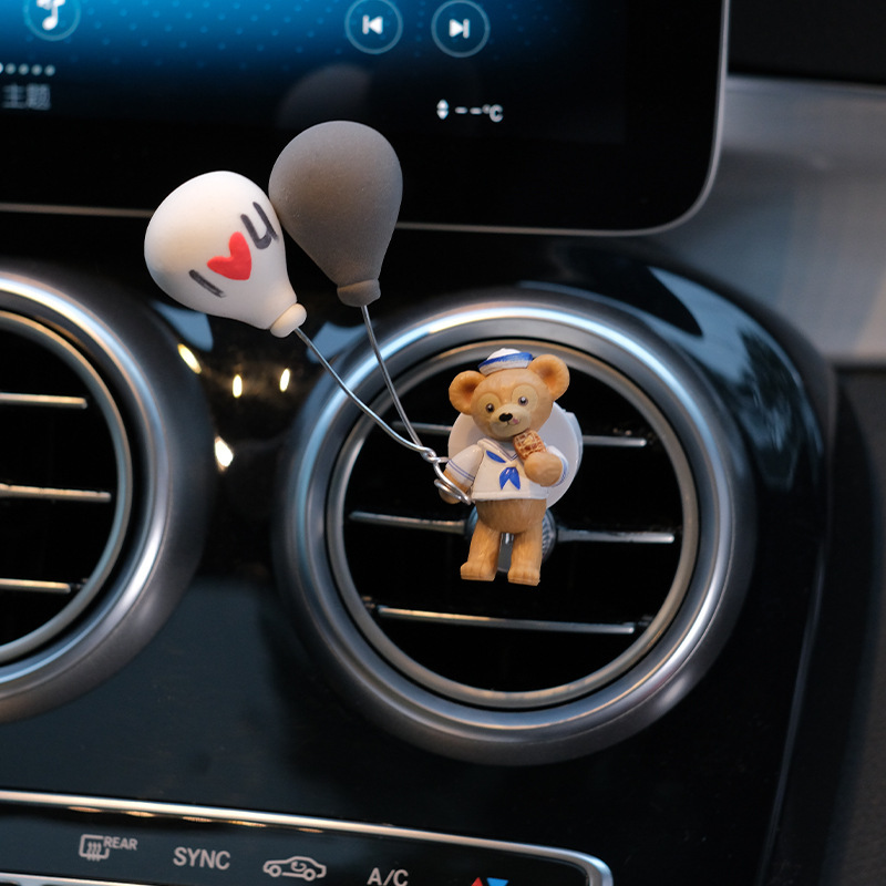Clip de perfume de automóvil aire acondicionado de automóvil salida de aire fragante creativa adorable artículos de decoración de automóviles para mujeres