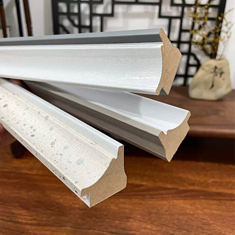 新品相框MDF木制线条画框装饰防油漆包覆线相框条高端装裱边框条