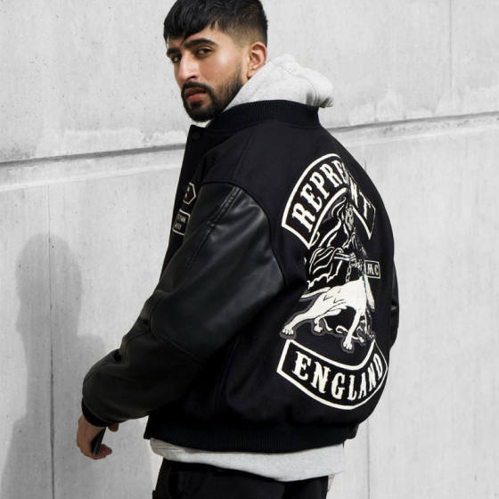 American retro embroidered stitching hip hop baseball uniform men's ins fashion brand autumn vibe high street loose jacket jacket