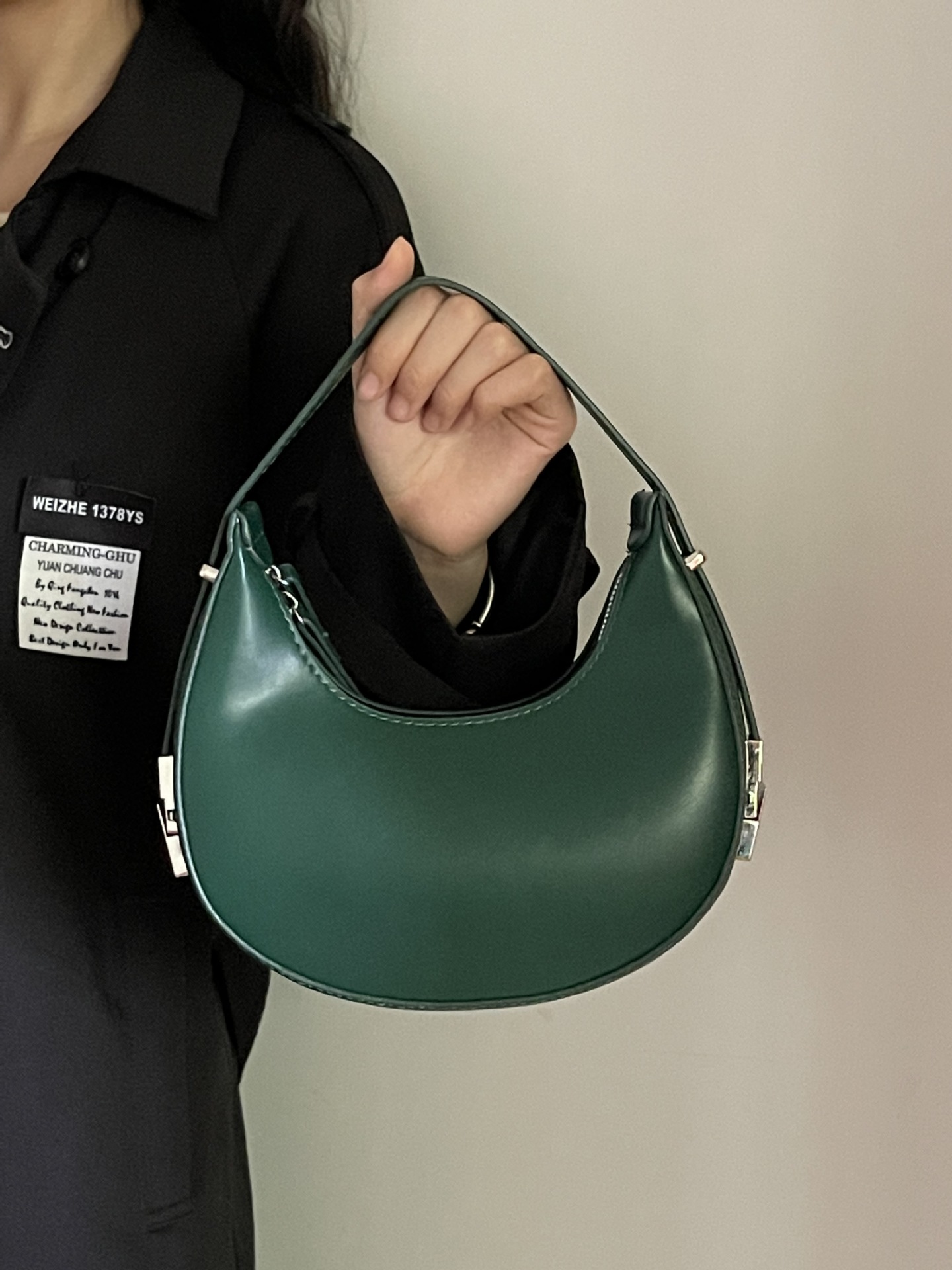 Nuova borsa da donna piccola e alla moda, versatile, con fibbia a chiusura, a forma di mezzaluna, piccola e casual borsa a spalla singola_voghion.com