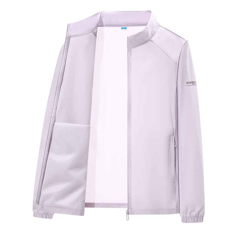 2025 nueva ropa de protección solar de verano para hombres y mujeres al aire libre anti-UV ropa de piel marca de moda de color sólido