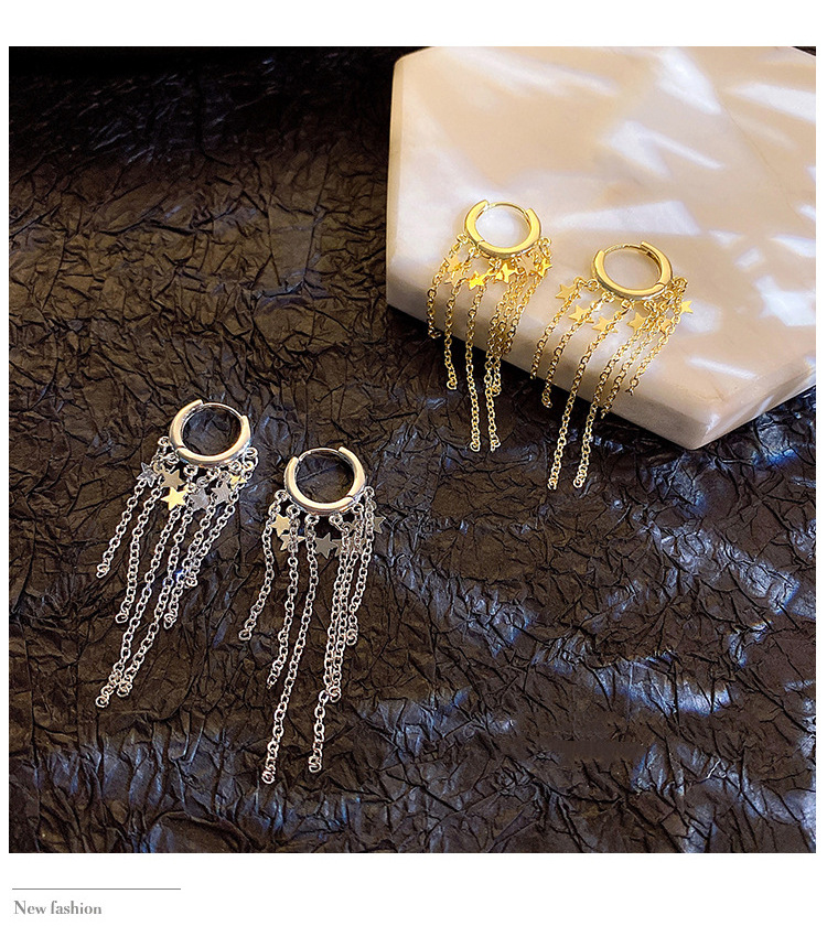 15g Weight Earrings Classification 1 Pair Quantity Classic Style Pentagram Metal Plating Metal Women's Earrings