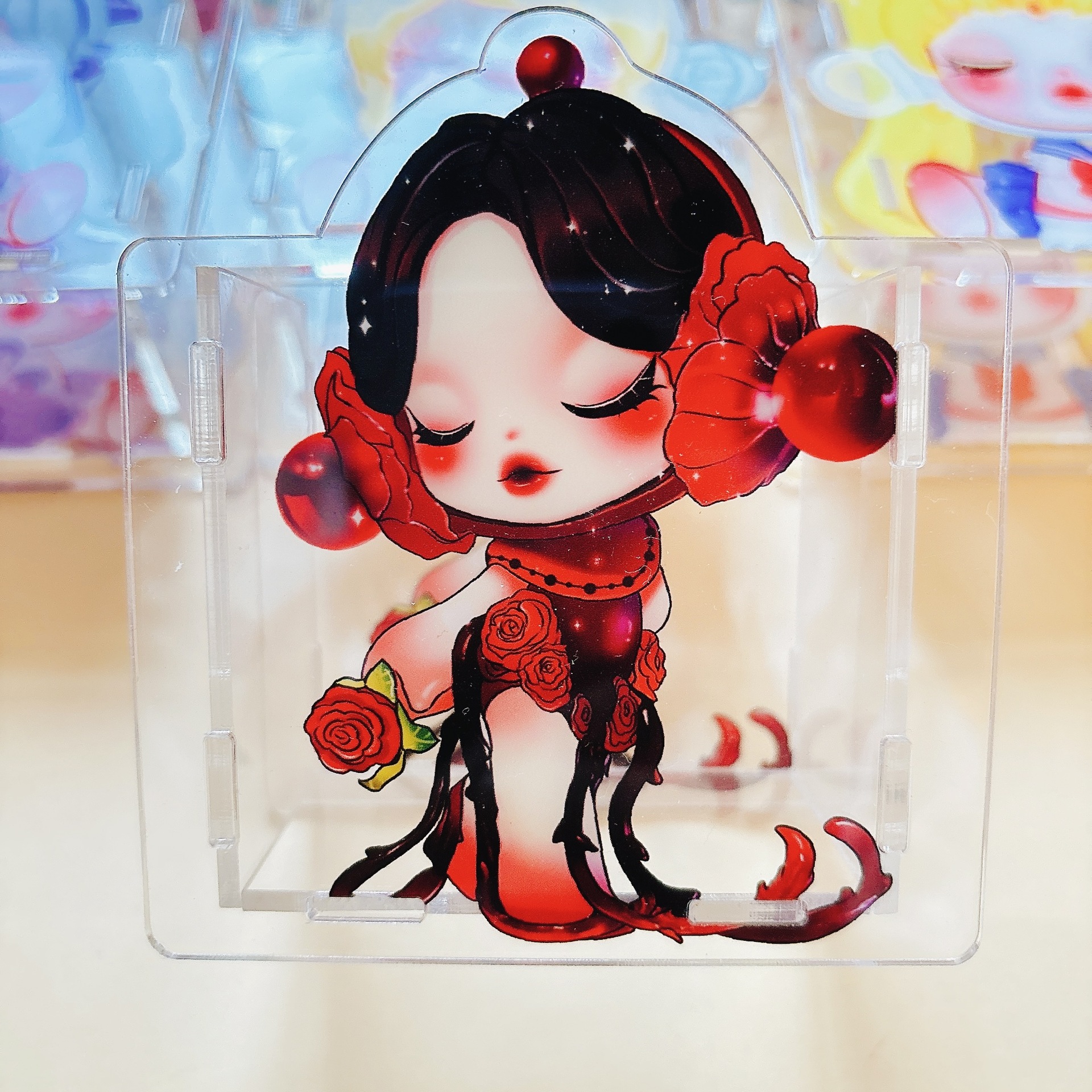 日区黒超乳首シリーズアクリル筆筒クロスボーダーTK起爆音アイデア手作りdiy筆箱10cm