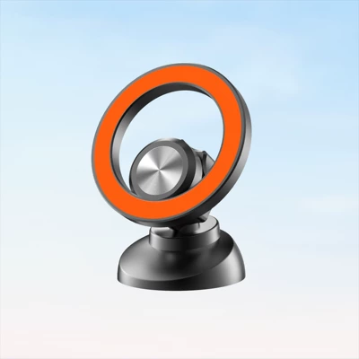 Car phone holder — ring mobile phone holder - adhesive-model-ay-t11s-customized-ames-orange-bare-metal-color-box-packaging