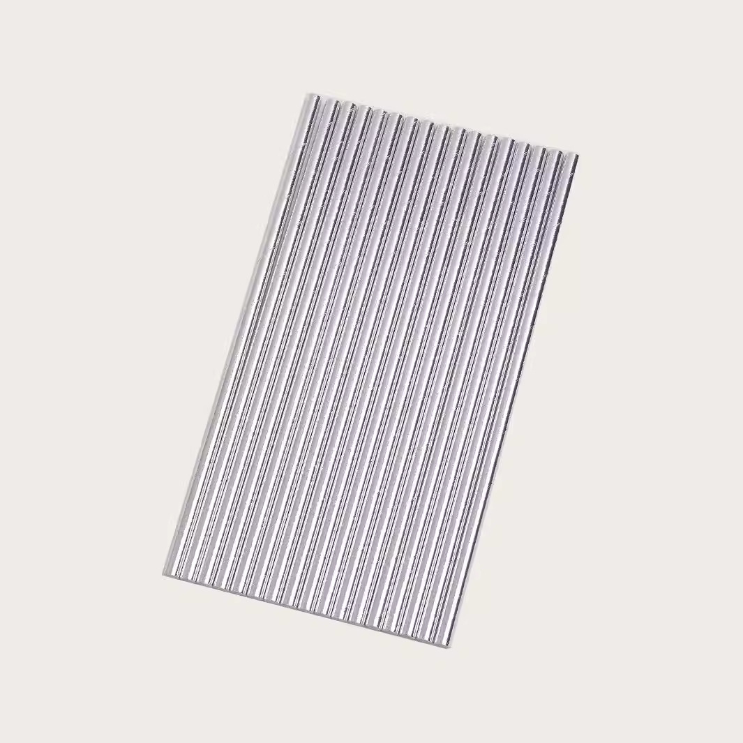 Inventario transfronterizo al por mayor paja de papel desechable paja de papel degradable paja de plata esterlina suministros de fiesta