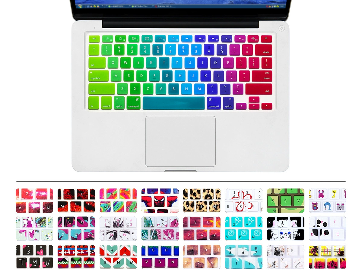 Силиконовый совместимый печатный клавиатура, на заказ, macbook, градиент