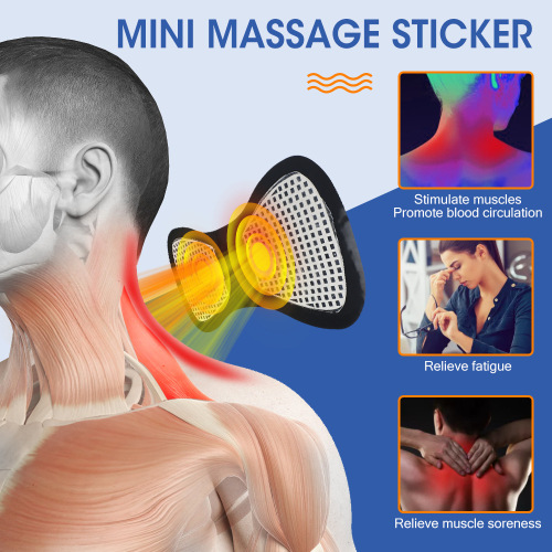 Cross-border mini meridian massager smart shoulder and neck massager EMS pulse cervical massage patch whole body physiotherapy device
