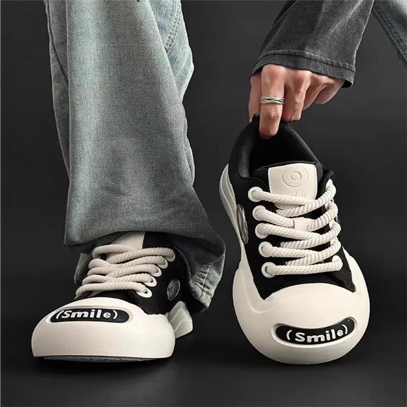 Canvas Men's Shoes 2025 Autum New Open Smile Niche Ugly Big Toe Sneakers Men's Thick-Soled Sports Casual Shoes Canvas Men's Shoes 2025 Autum New Open Smile Niche Ugly Big Toe Sneakers Men's Thick-Soled Sports Casual Shoes