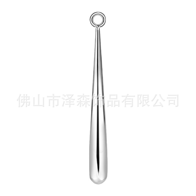 F136 Titanium Alloy Zoro Water Drop Pendant Cylindrical Zircon G23 Titanium Body Piercing Ear Bone Stud detail image 8