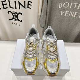 2024新款增高运动鞋女明星同款休闲老爹运动鞋撞色网面女鞋D家